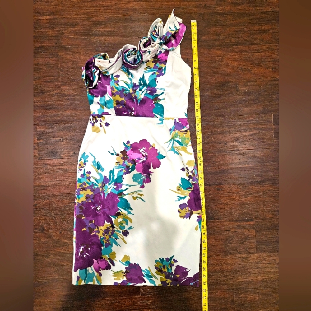 Roulette One-Shoulder Floral Dress